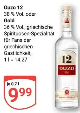 Globus Ouzo ouzo 12 oder gold Angebot