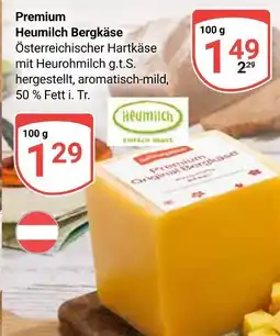 Globus Heumilch premium heumilch bergkäse Angebot