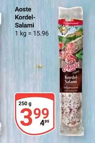 Globus Aoste kordel-salami Angebot