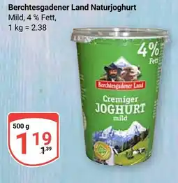 Globus Berchtesgadener land naturjoghurt Angebot