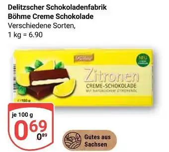 Globus Delitzscher schokoladenfabrik böhme creme schokolade Angebot