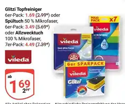 Globus Vileda glitzi topfreiniger oder spültuch oder allzwecktuch Angebot