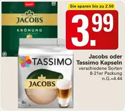 WEZ Jacobs oder Tassimo Kapseln Angebot