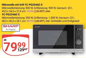 Globus Sharp mikrowelle mit grill yc-pg204ae-s oder yc-pg254ae-s Angebot
