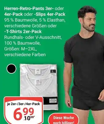 Globus Herren-retro-pants 3er- oder 4er-pack oder -slips 4er-pack oder -t-shirts 2er-pack Angebot