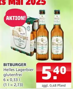 Getränke Quelle Bitburger helles lagerbier glutenfrei Angebot