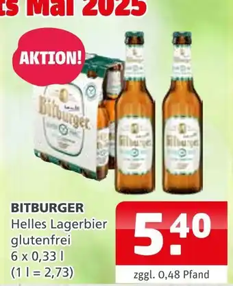 Getränke Quelle Bitburger helles lagerbier glutenfrei Angebot