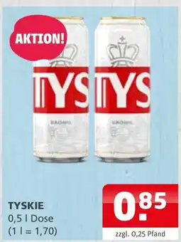 Getränke Quelle Tyskie Angebot