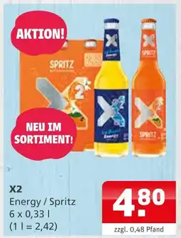 Getränke Quelle X2 energy / spritz Angebot