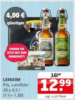 Getränke Quelle Leikeim pils, landbier Angebot
