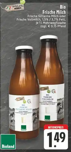 Edeka Bioland frische milch Angebot