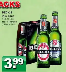 Getränkeparadies Gefromm Beck's pils, blue Angebot