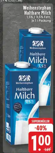 Edeka Weihenstephan haltbare milch Angebot
