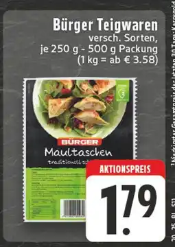 Edeka Bürger teigwaren Angebot