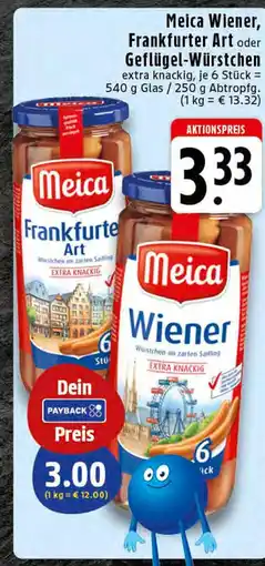 Edeka Meica wiener, frankfurter art oder geflügel-würstchen Angebot