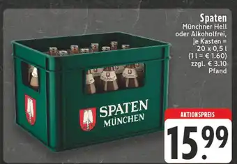 Edeka Spaten münchner hell oder alkoholfrei Angebot