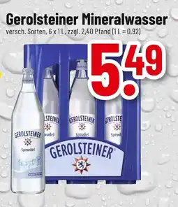 trinkgut Gerolsteiner mineralwasser Angebot