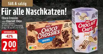 Edeka Nestlé choco crossies oder choclait chips Angebot