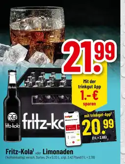 trinkgut Fritz-kola fritz-kola oder limonaden Angebot