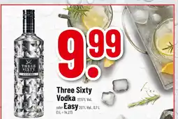 trinkgut Three sixty vodka oder easy Angebot
