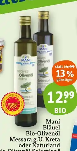 tegut Mani bläuel natives olivenöl extra Angebot