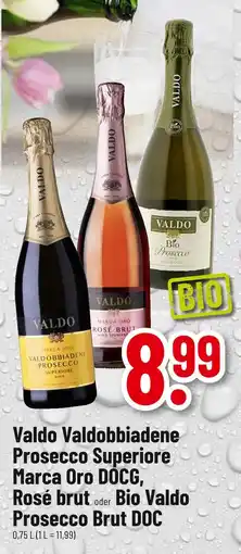 trinkgut Valdo valdobbiadene prosecco superiore marca oro docg oder bio valdo prosecco brut doc Angebot