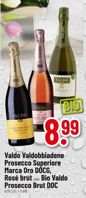 trinkgut Valdo valdobbiadene prosecco superiore marca oro docg oder bio valdo prosecco brut doc Angebot