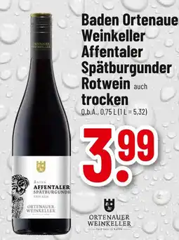 trinkgut Ortenauer weinkeller baden ortenaue weinkeller affentaler spätburgunder rotwein auch trocken Angebot