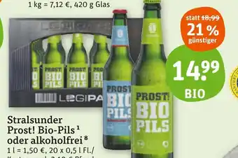 tegut Stralsunder prost! bio-pils oder alkoholfrei Angebot