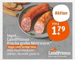 tegut Landprimus frische grobe mettwurst Angebot