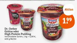 tegut Dr. oetker grütze oder high protein pudding Angebot