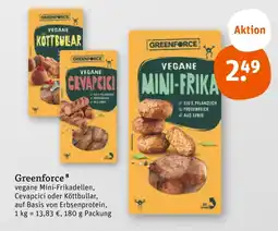 tegut Greenforce vegane mini-frikadellen oder cevapcici oder köttbullar Angebot