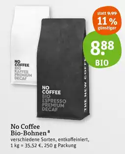 tegut No coffee bio-bohnen Angebot