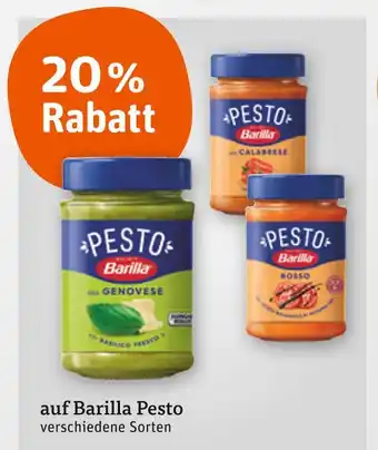 tegut Barilla pesto alla genovese oder pesto alla calabrese oder pesto rosso Angebot