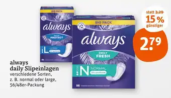 tegut Always daily slipeinlagen Angebot