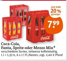 tegut Coca-cola coca-cola, fanta, sprite oder mezzo mix Angebot