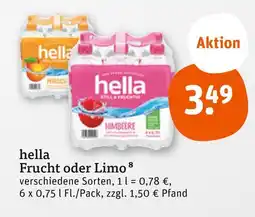 tegut Hella frucht oder limo Angebot