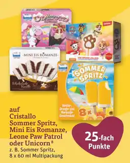 tegut Cristallo sommer spritz oder mini eis romanze oder leone paw patrol oder unicorn Angebot