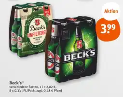 tegut Beck's beck's unfiltered oder beck's Angebot