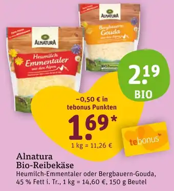 tegut Alnatura bio-reibekäse Angebot