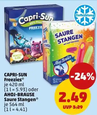 PENNY Capri-sun oder ahoj-brause freezies oder saure stangen Angebot