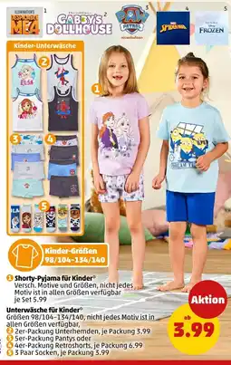 PENNY Illuminations, dreamworks, nickelodeon, marvel, disney kinder-pyjama oder -unterwäsche Angebot