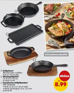 PENNY Grillpfanne oder wendegrillplatte oder gusseisernes grillpfännchen Angebot