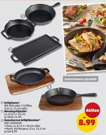 PENNY Grillpfanne oder wendegrillplatte oder gusseisernes grillpfännchen Angebot
