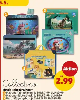 PENNY Collectino mal-und-tabletkissen, mal-und-stickerblock oder beschäftigungsbox Angebot