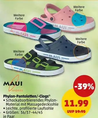 PENNY Maui sports phylon-pantoletten/-clogs Angebot