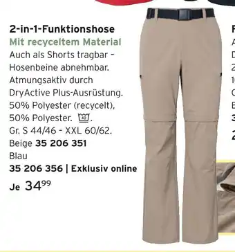 Tchibo 2-in-1-funktionshose Angebot