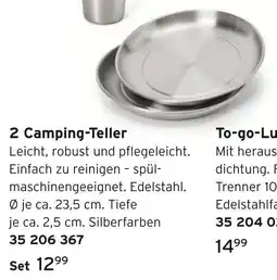 Tchibo 2 camping-teller Angebot