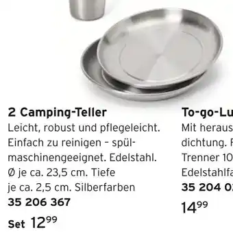 Tchibo 2 camping-teller Angebot