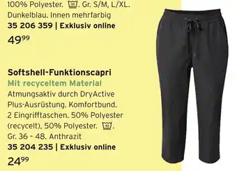 Tchibo Softshell-funktionscapri Angebot